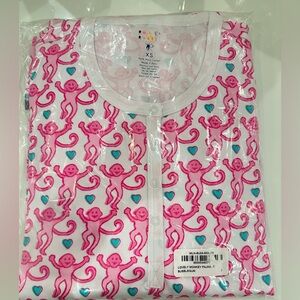Roller Rabbit Lovely Monkey Pajamas Set Bubblegum